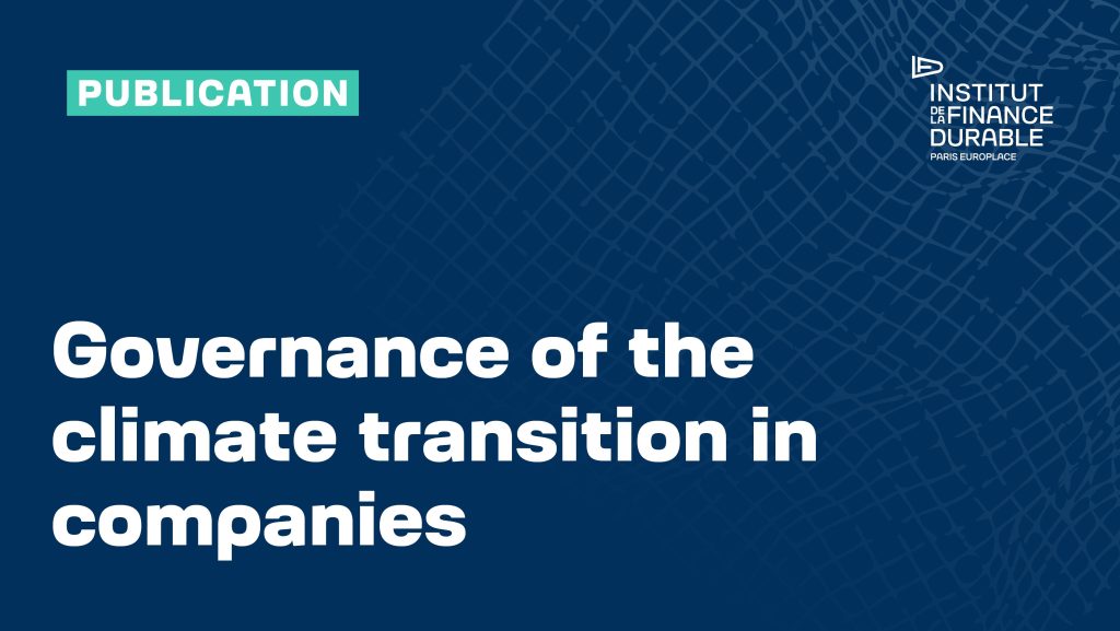 Governance of the climate transition in companies