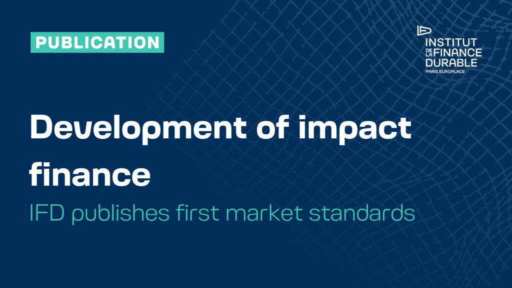 IFD publishes the first industry standards to support the development of impact finance