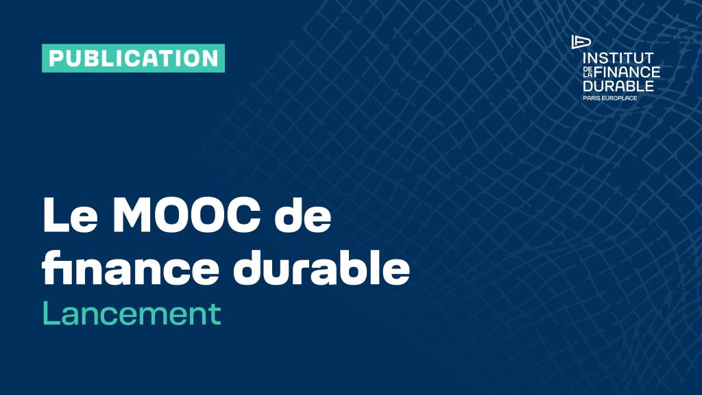 Lancement du MOOC de la finance durable