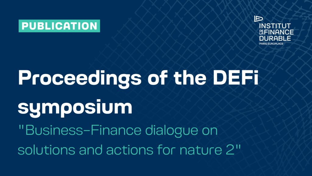 Proceedings of the DEFi symposium “Business-Finance dialogue on solutions and actions for nature 2”
