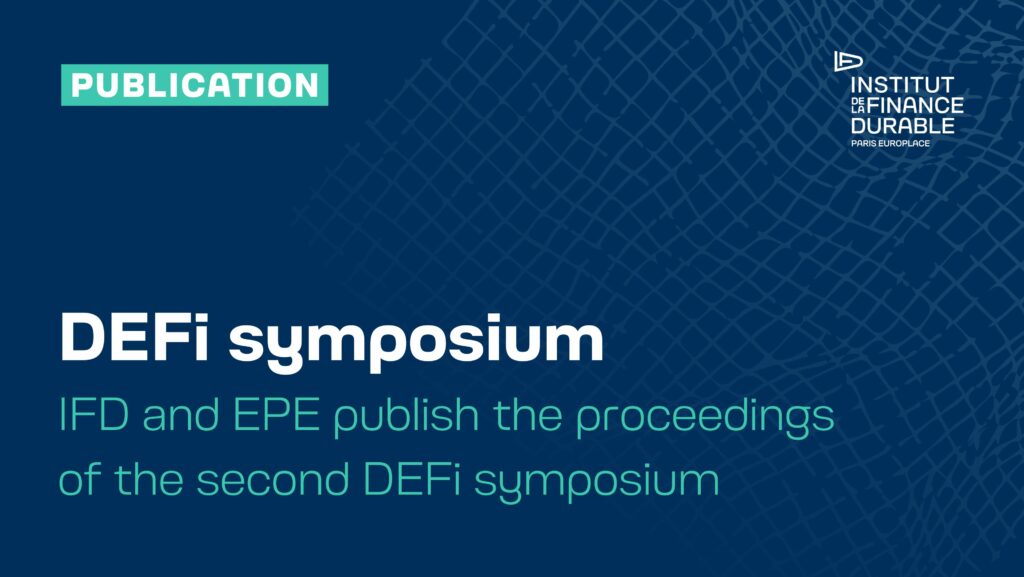IFD and EPE publish the proceedings of the second DEFi symposium